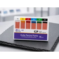 Гуттаперчеві штифти WELL CK GP .02, розмір асорті 15-40 (120 шт.)